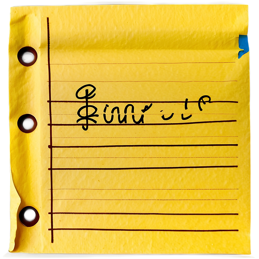 Handwritten Post It Png 48