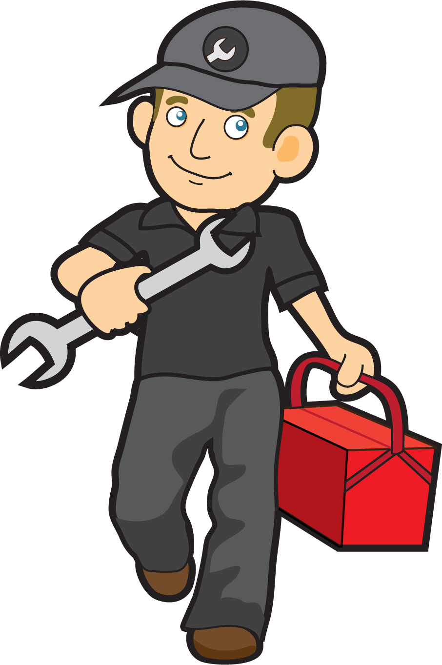 Handyman Character With Tools