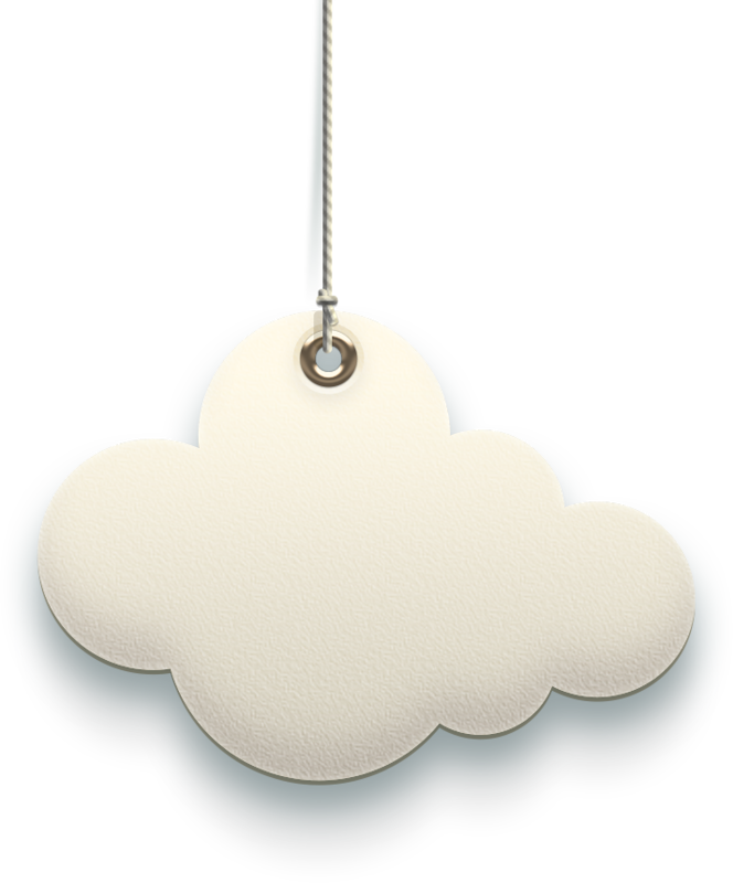 Hanging Cloud Tag Clipart