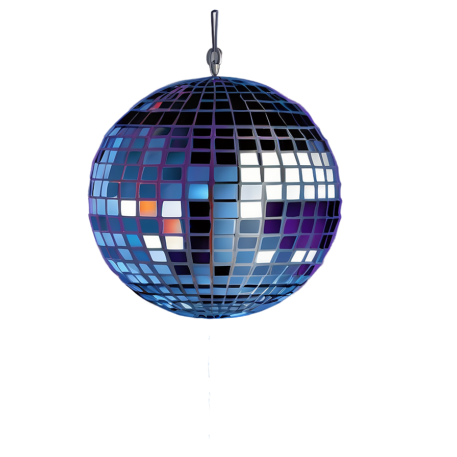 Hanging Disco Ball PNG with transparent background