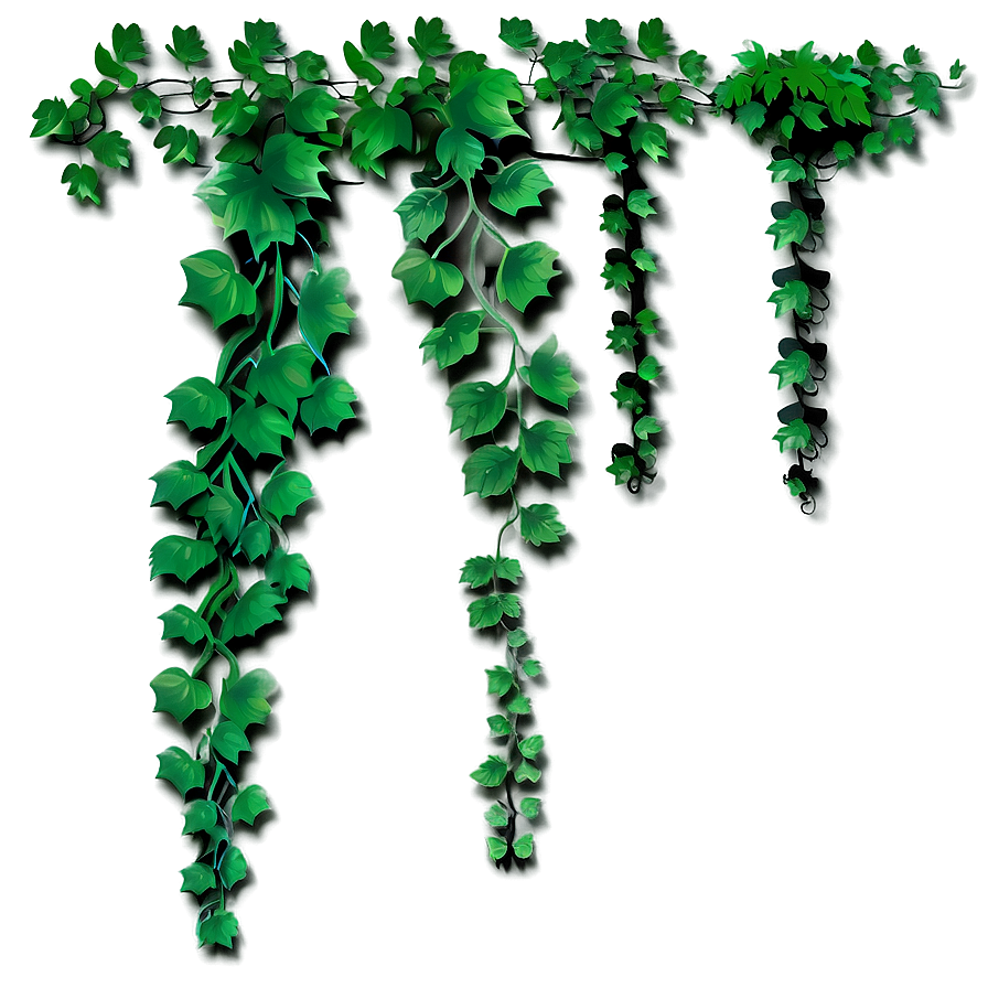 Hanging Green Vines PNG with transparent background