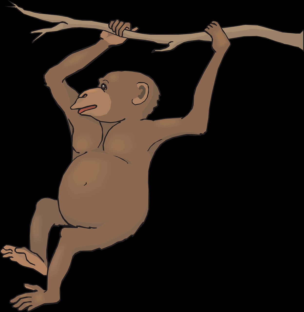 Hanging Monkey Cartoon