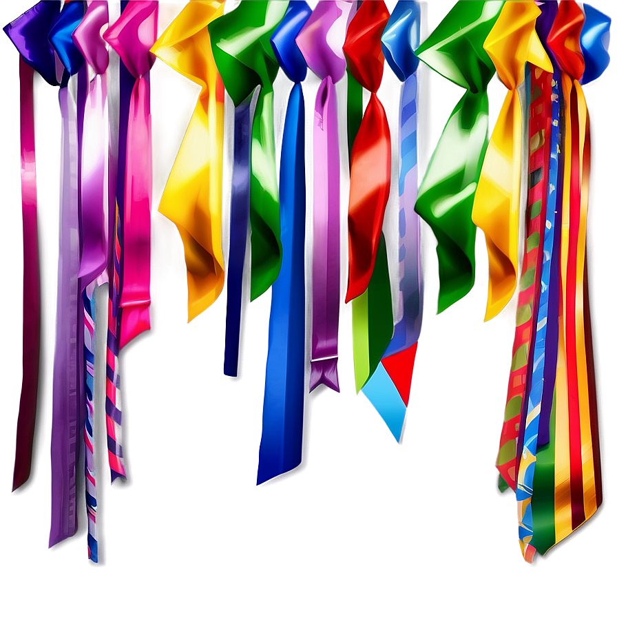 Hanging Party Streamers Png 06282024