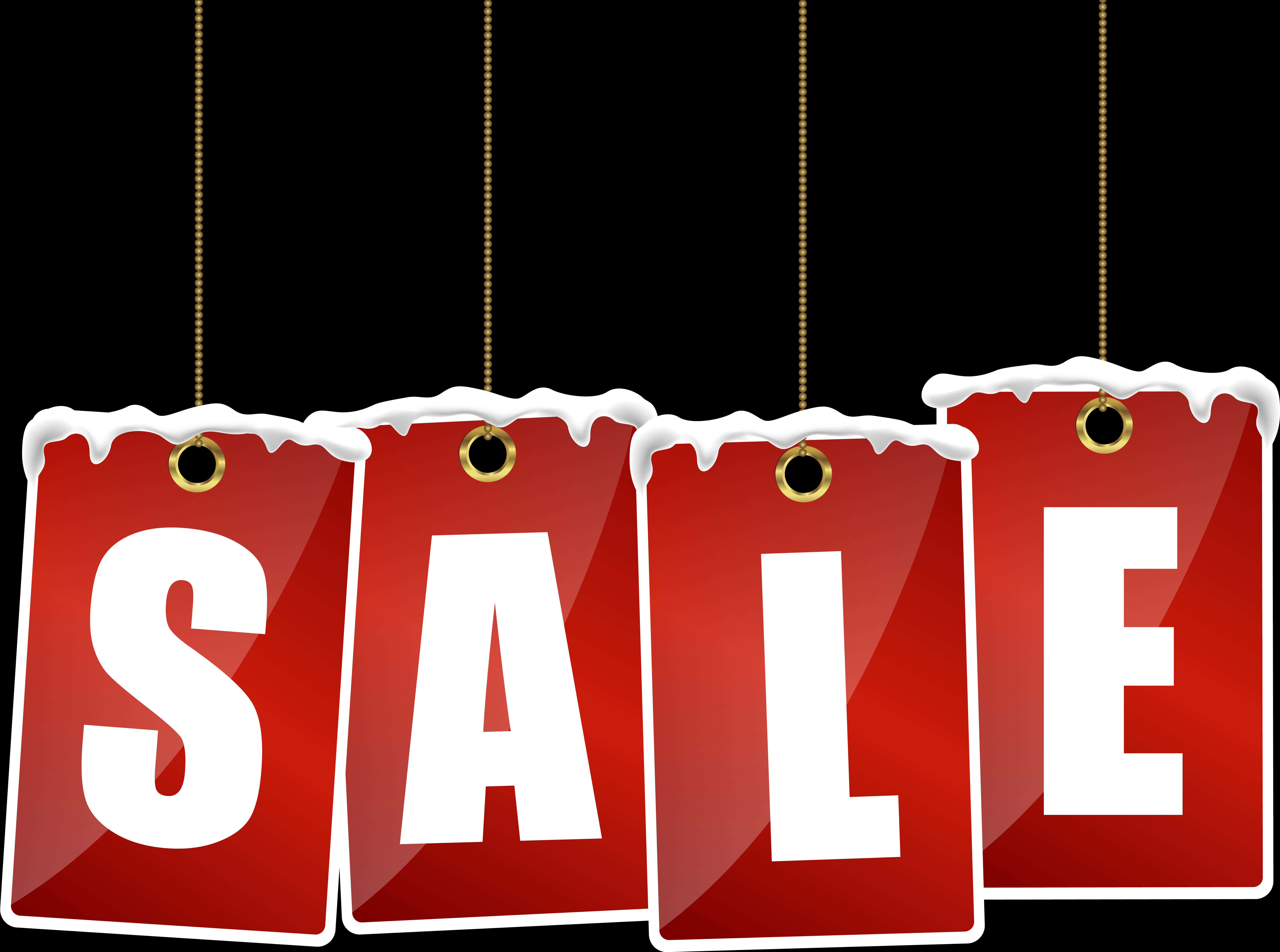 Hanging Sale Signs PNG with transparent background