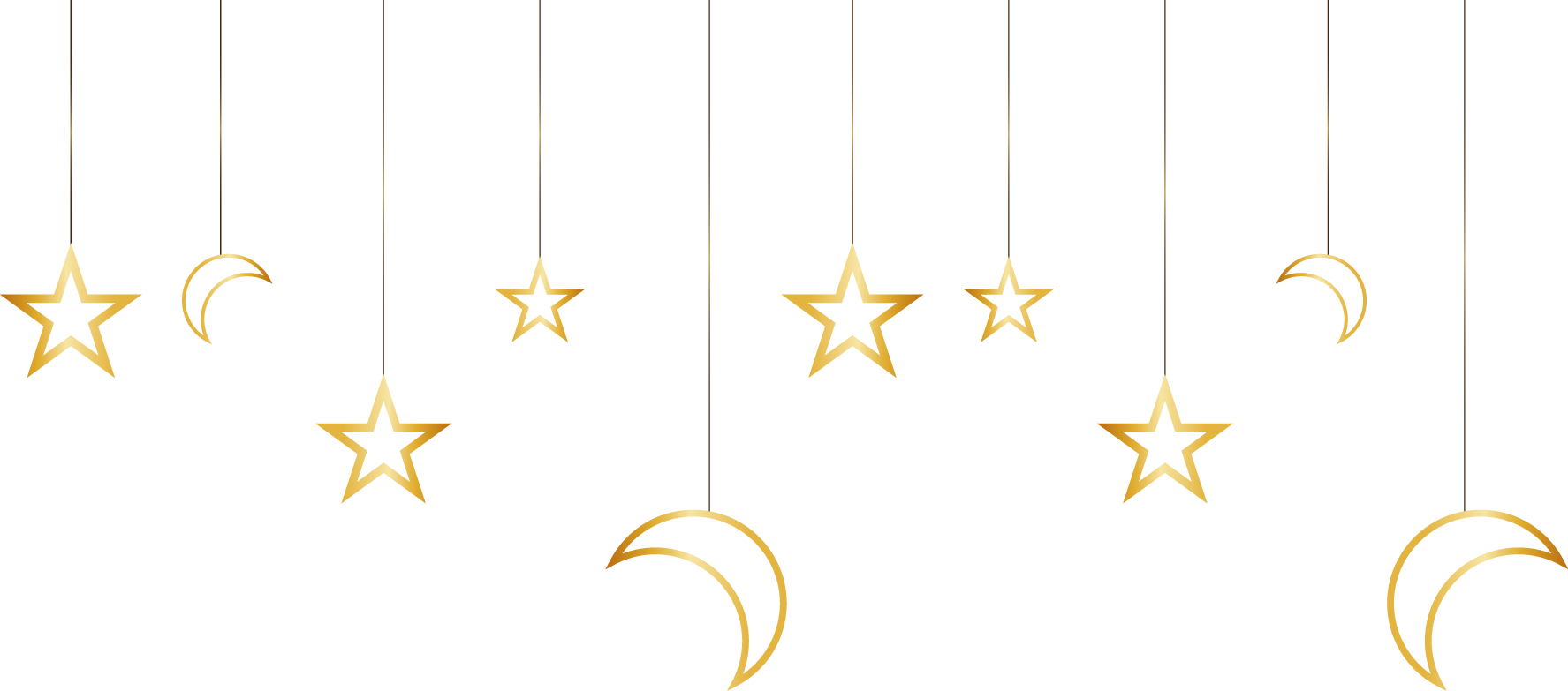 Hanging Starsand Moons Clipart