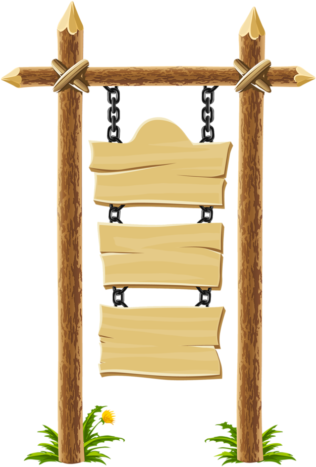 Hanging Wooden Signs Vector