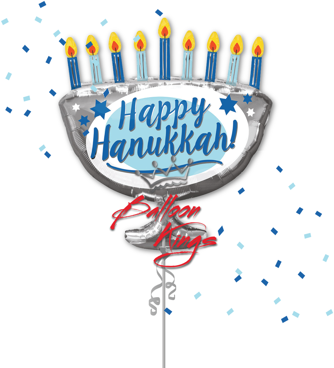 Hanukkah Menorah Balloon Celebration