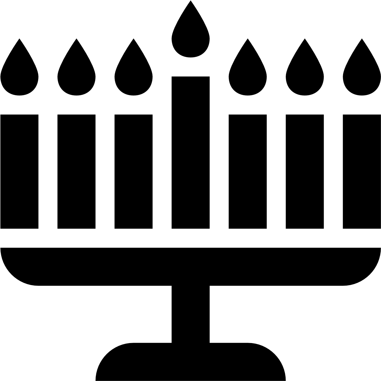 Hanukkah Menorah Png - Black And White Clipart Hanukkah, Transparent Png PNG with transparent background