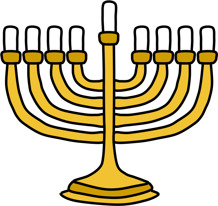 Menorah, Hanukkah, Yellow, Gold, Unlit - Happy Hanukkah, HD Png Download PNG with transparent background