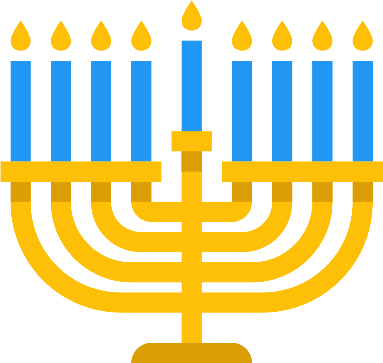 The Icon Is A Depiction Of A Menorah, The Most Common - Hanukkah Graphics Transparent Background, HD Png Download PNG with transparent background