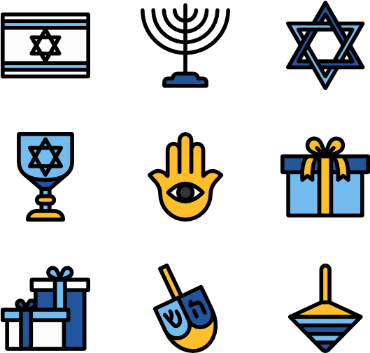 Hanukkah Symbols Collection