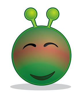 Happy Alien Emoji Graphic