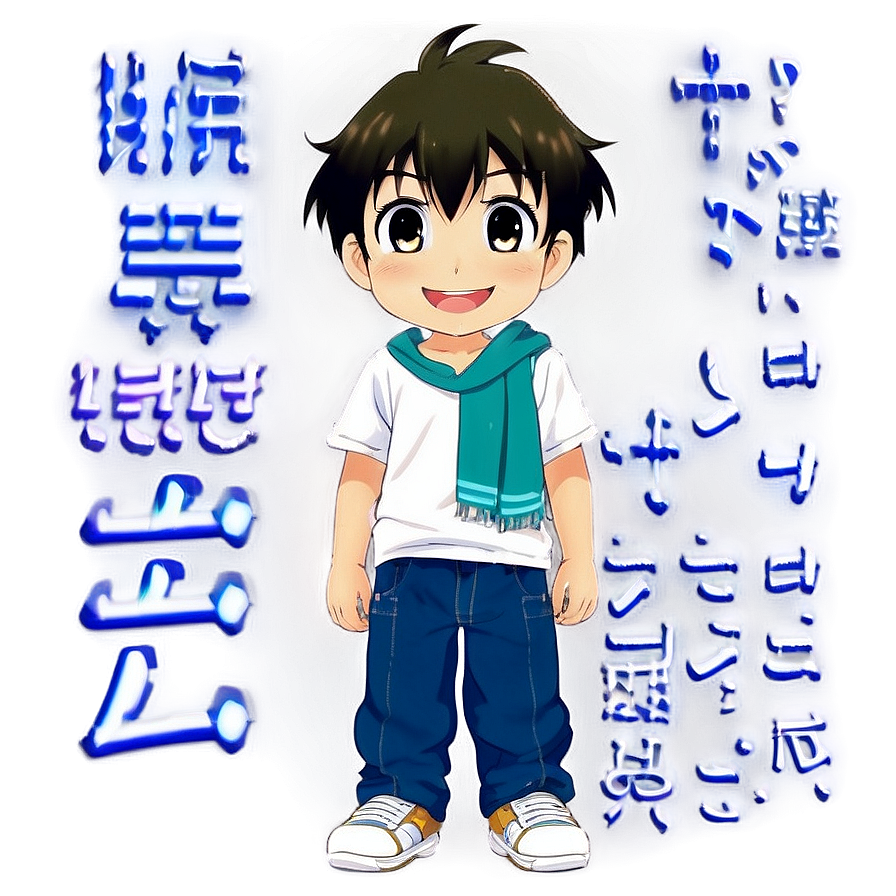 Happy Anime Boy PNG 05212024 PNG with transparent background