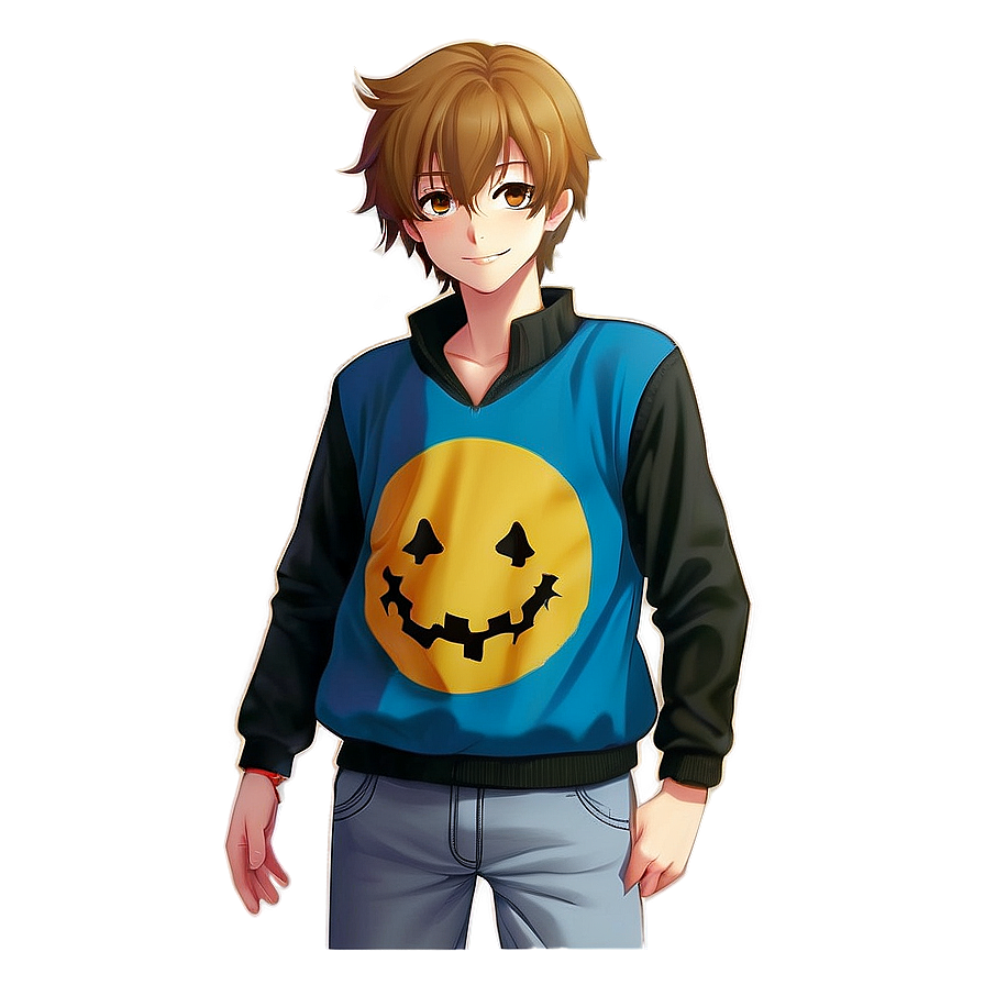 Happy Anime Boy PNG hlb37 PNG with transparent background