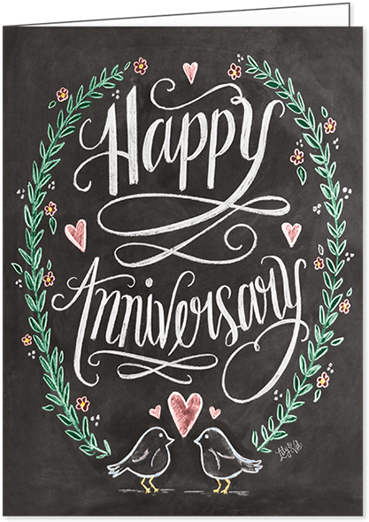 Lily & Val Lv014'Title='lily & Val Lv014 - Happy Anniversary Chalkboard, HD Png Download PNG with transparent background