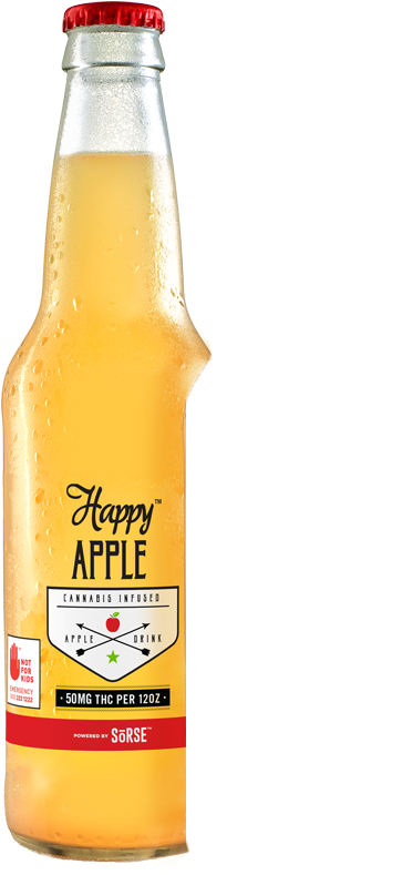 Happy Apple Cannabis Infused Drink Bottle