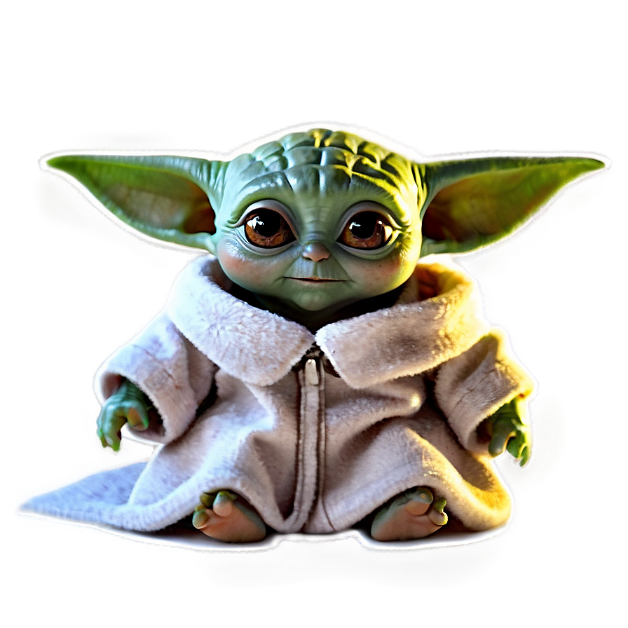 Happy Baby Yoda PNG nbo PNG with transparent background