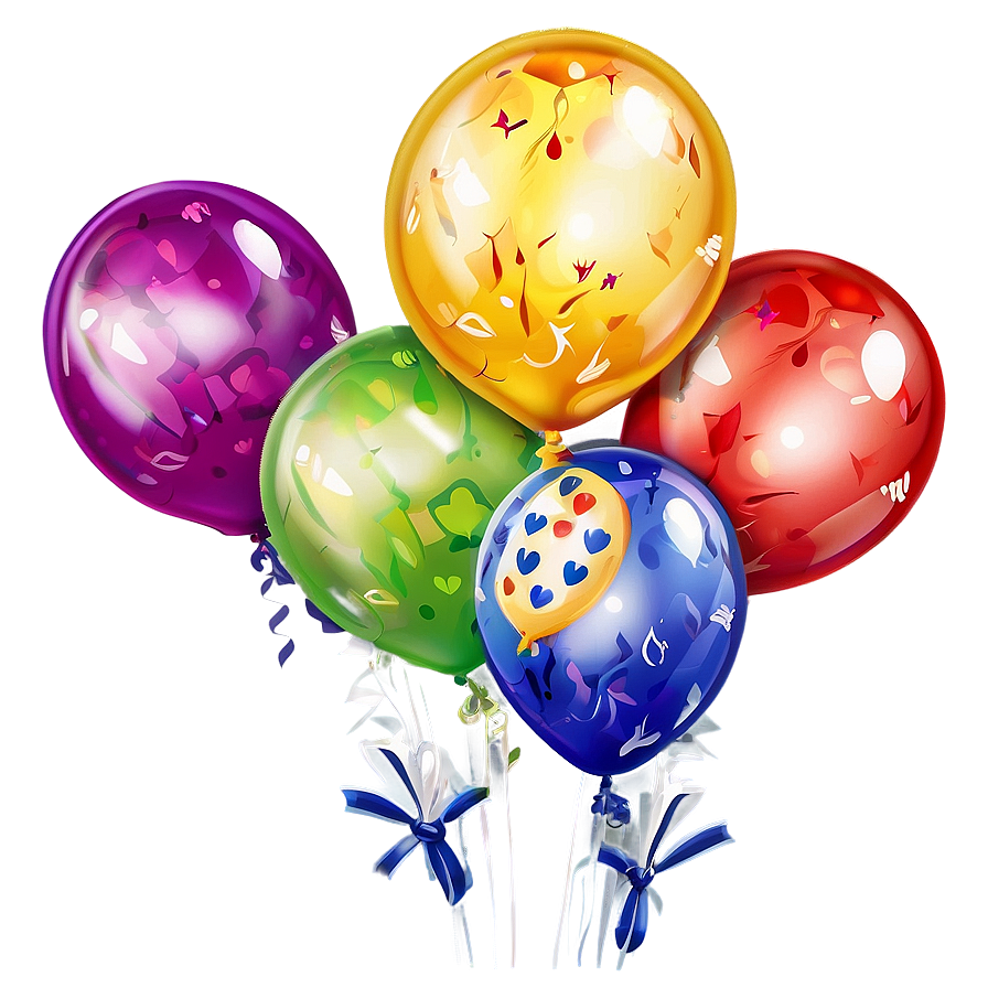 Happy Birthday Balloon Bouquet PNG hki PNG with transparent background