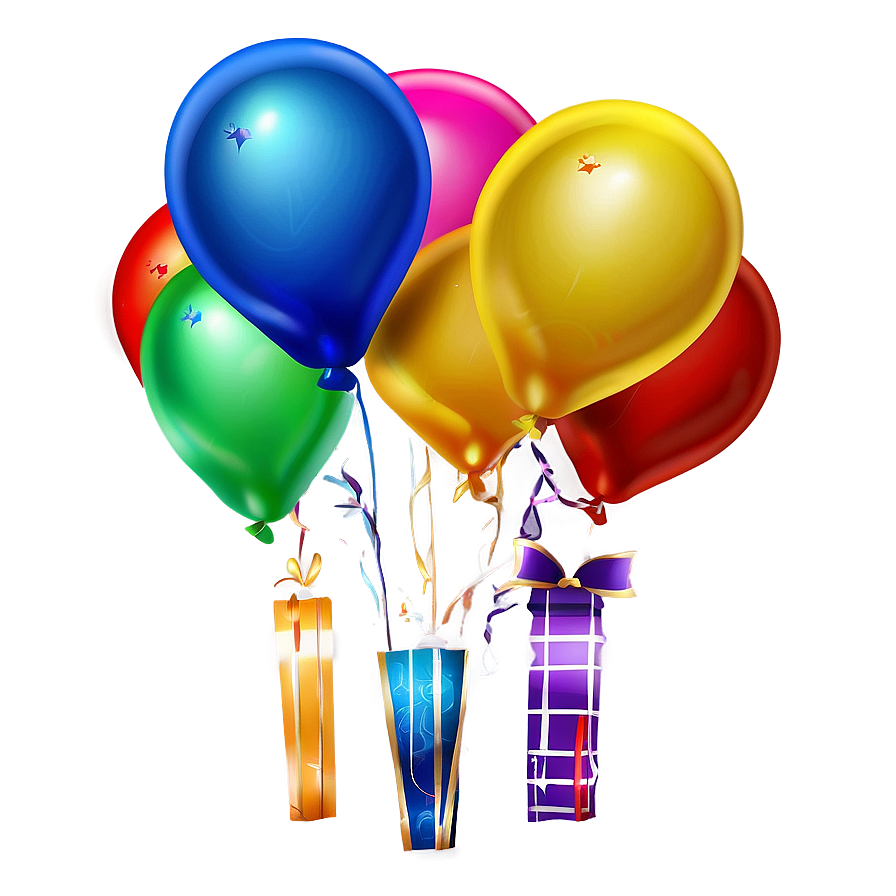 Happy Birthday Balloons PNG jtc69 PNG with transparent background