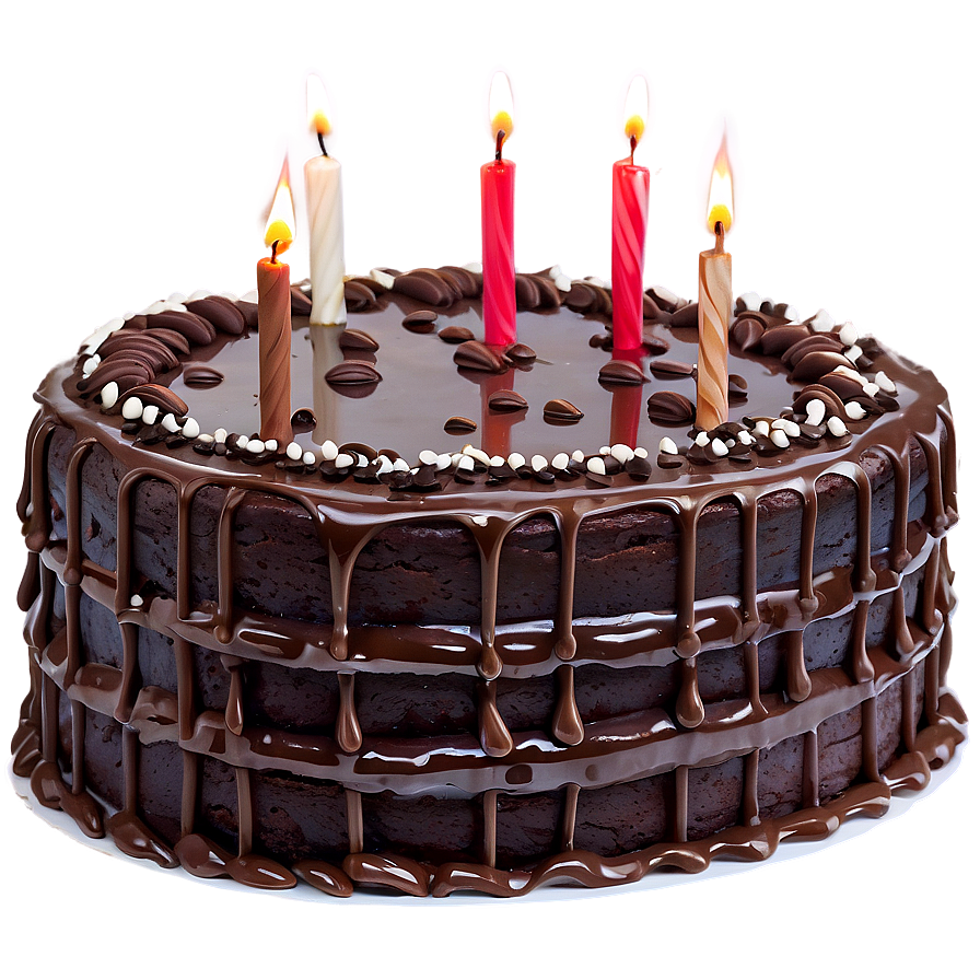 Happy Birthday Chocolate Cake PNG 7 PNG with transparent background