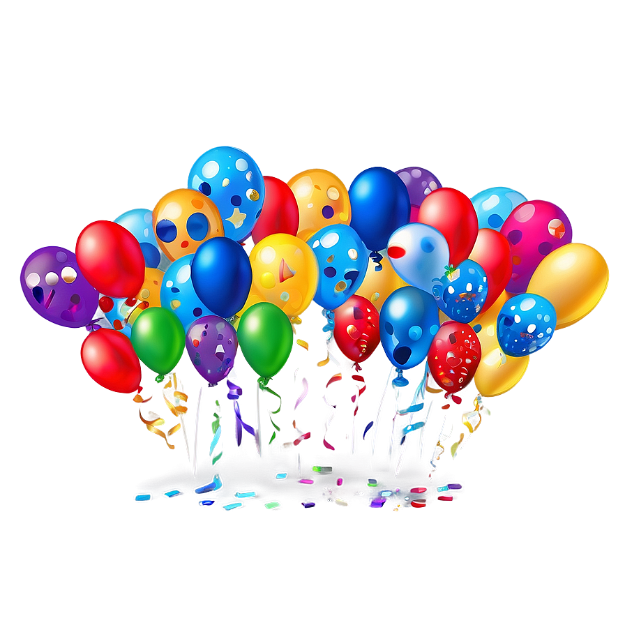 Happy Birthday Confetti PNG orp17 PNG with transparent background