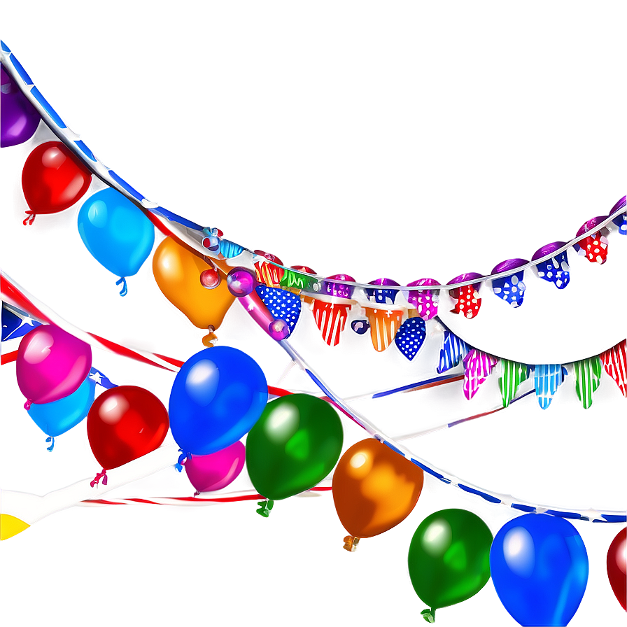 Happy Birthday Flag Banner PNG 12 PNG with transparent background
