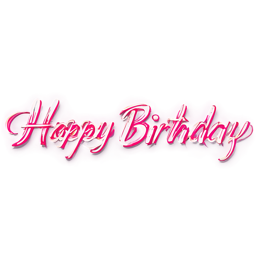 Happy Birthday Lettering PNG 05032024 PNG with transparent background