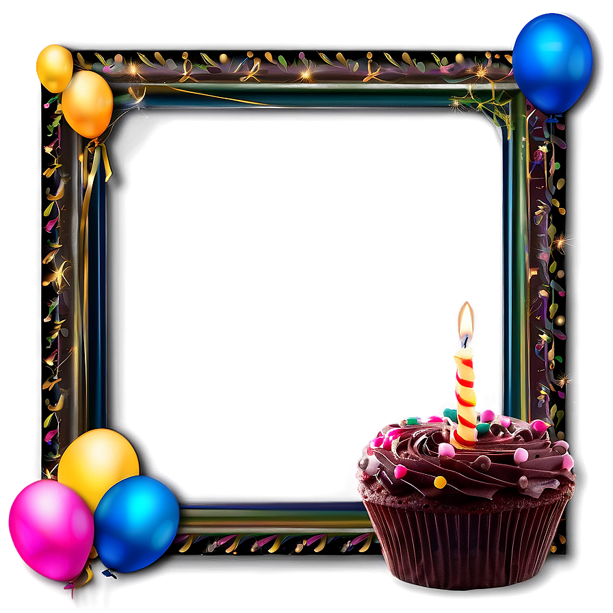 Happy Birthday Photo Frame Png Wam