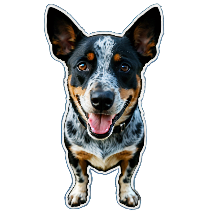 Happy Blue Heeler Png 06282024