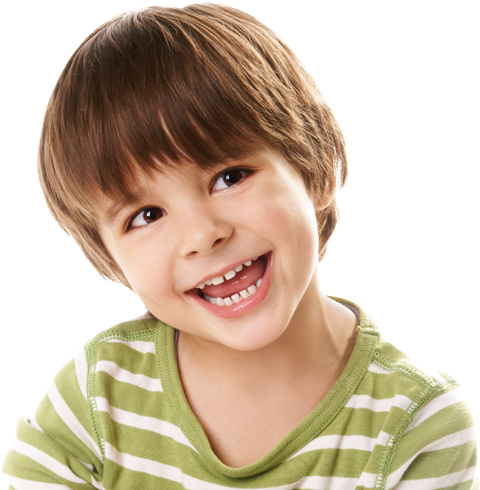 Happy Boy With Striped Shirt PNG with transparent background