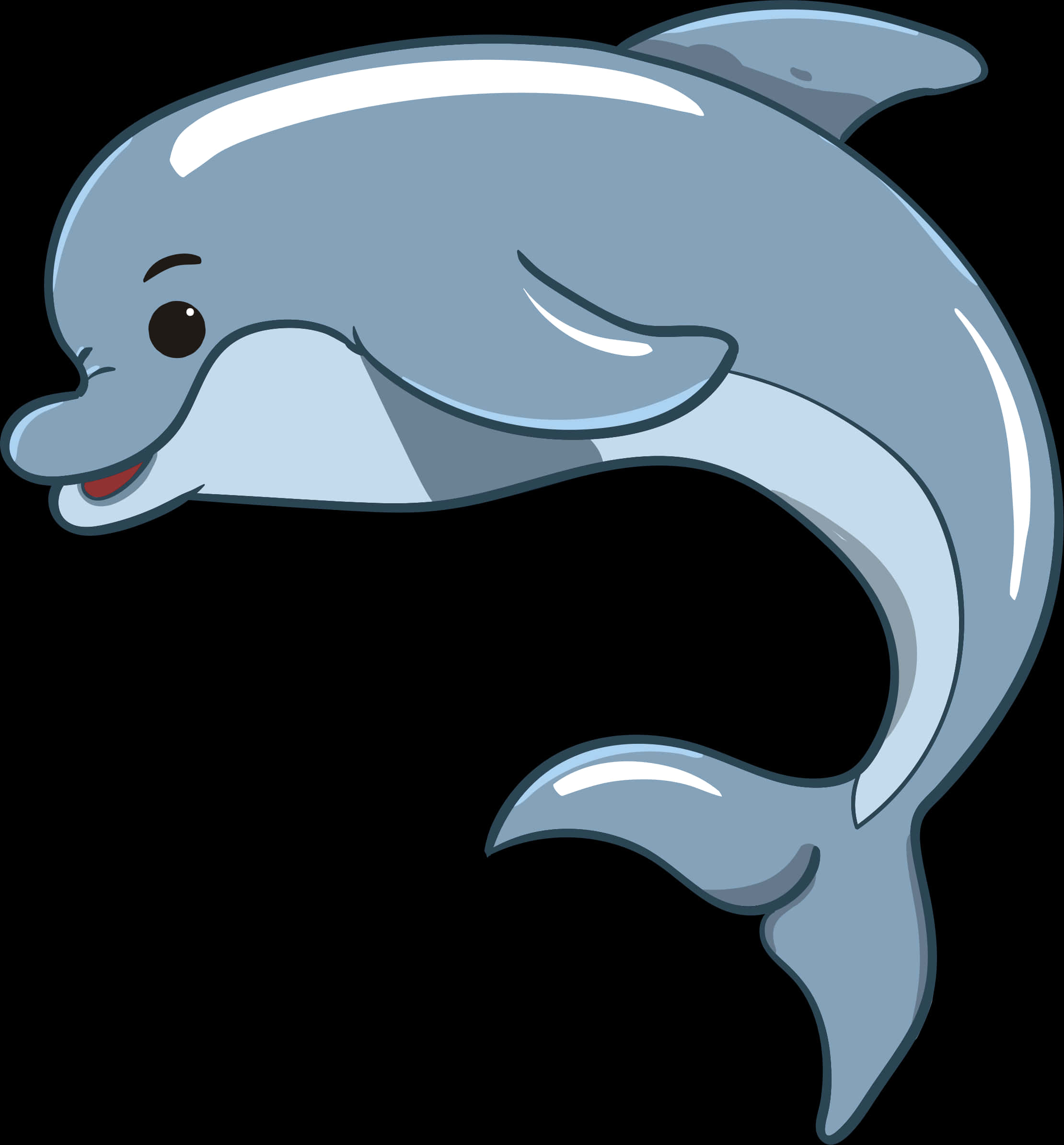 Happy Cartoon Dolphin