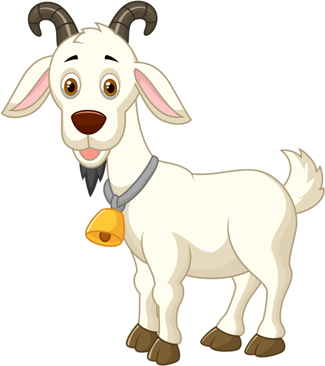 Happy Cartoon Goat