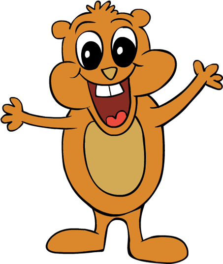 Happy Cartoon Groundhog