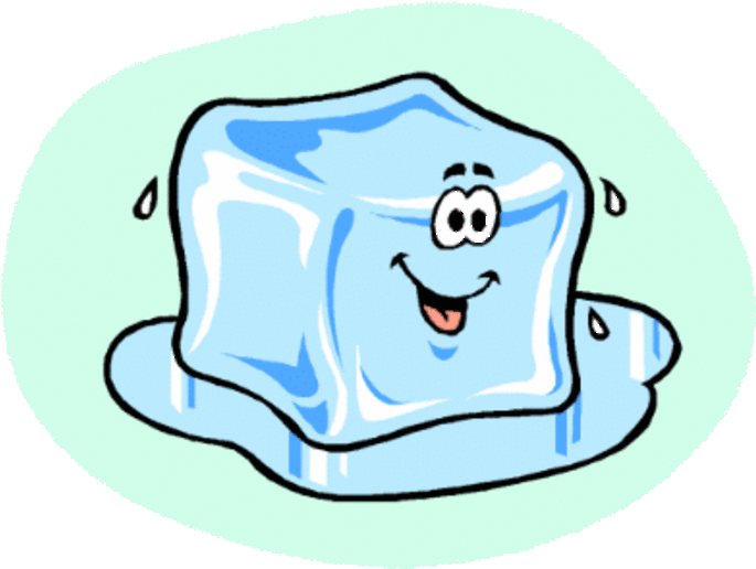 Happy Cartoon Ice Cube PNG with transparent background