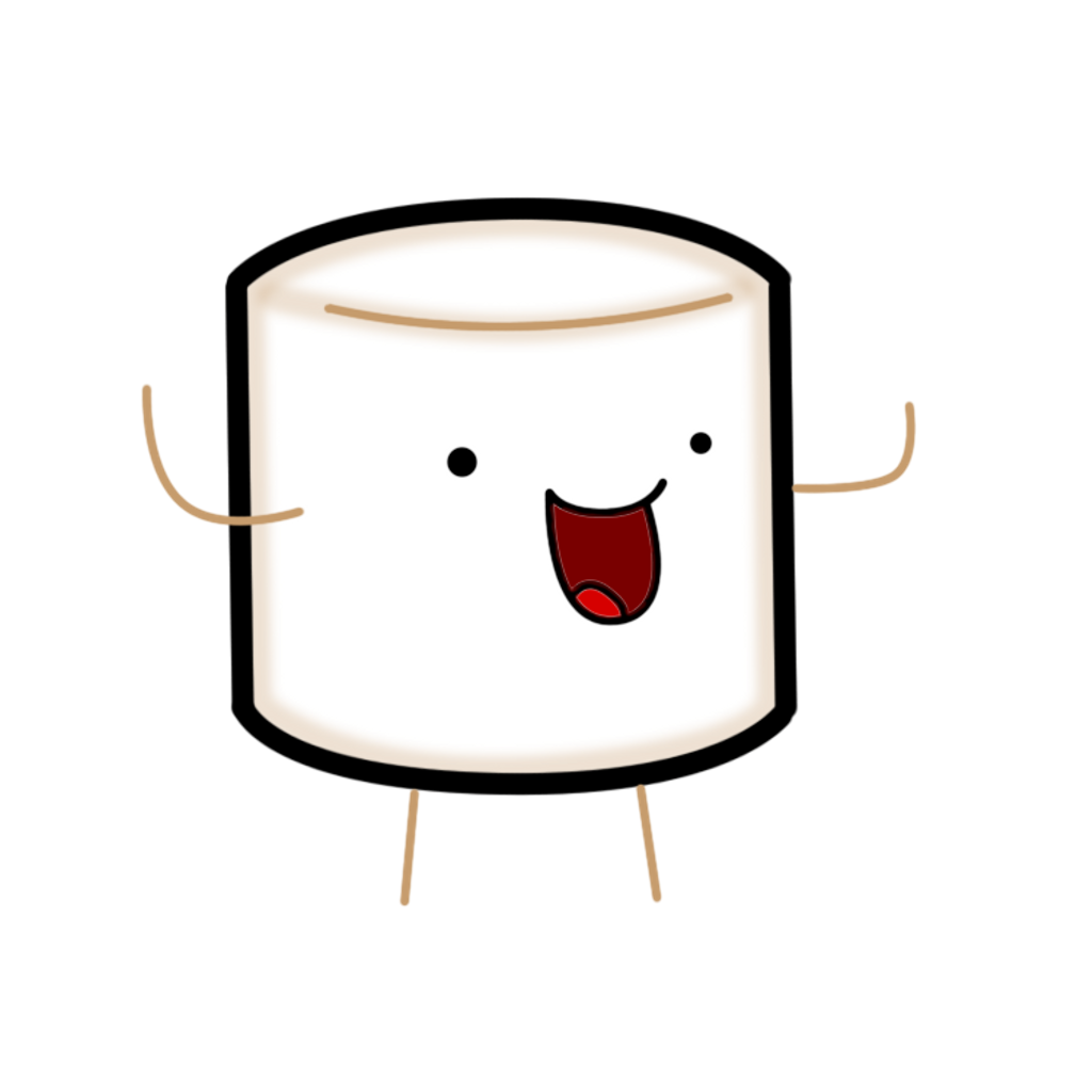 Happy Cartoon Marshmallow PNG with transparent background