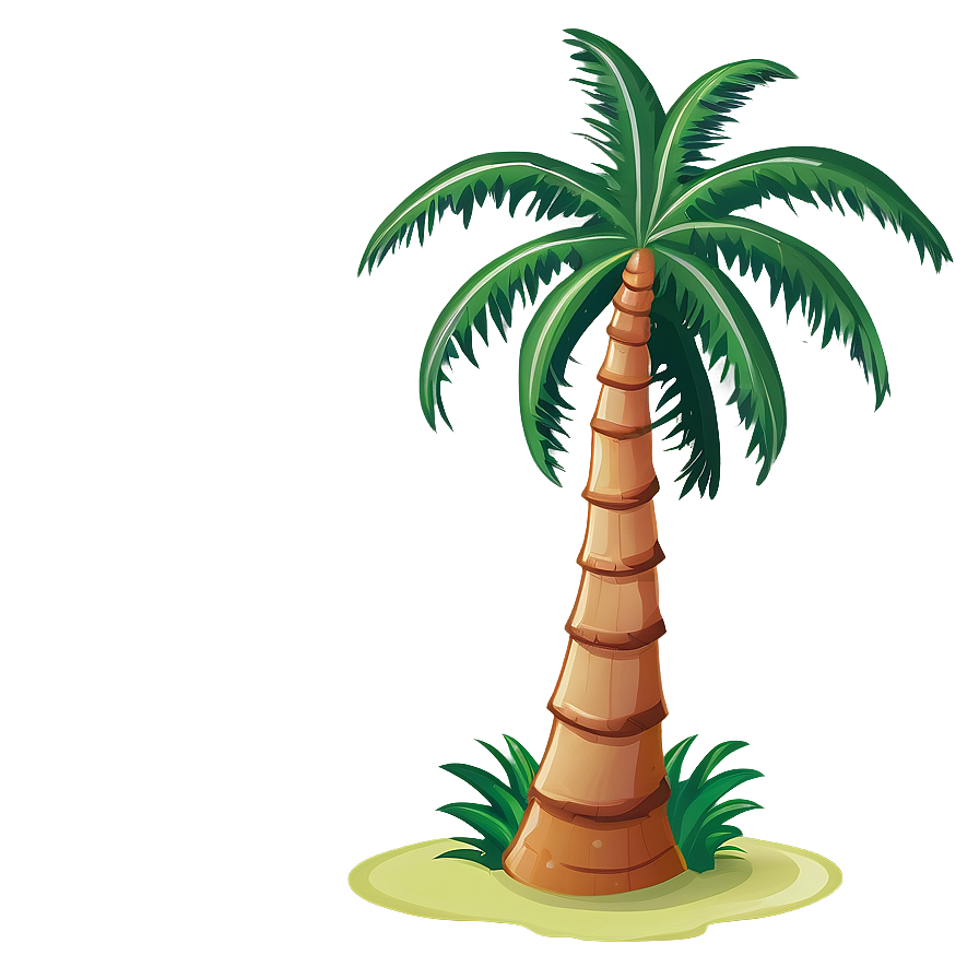 Happy Cartoon Palm Tree PNG 06212024 PNG image with a transparent background, free high-resolution download