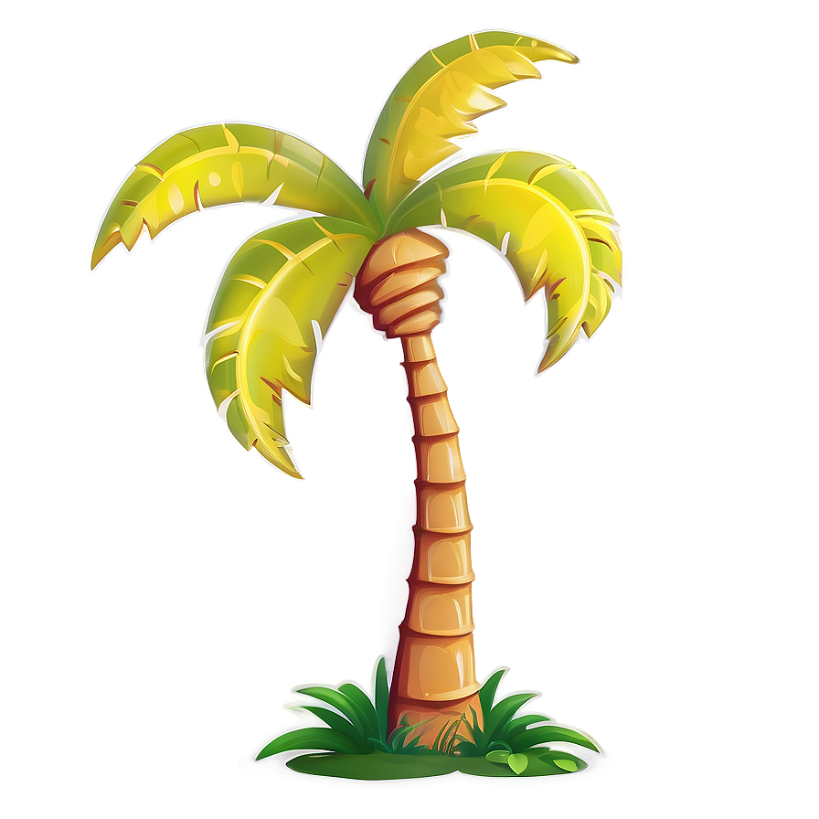 Happy Cartoon Palm Tree PNG 94 PNG image with a transparent background, free high-resolution download