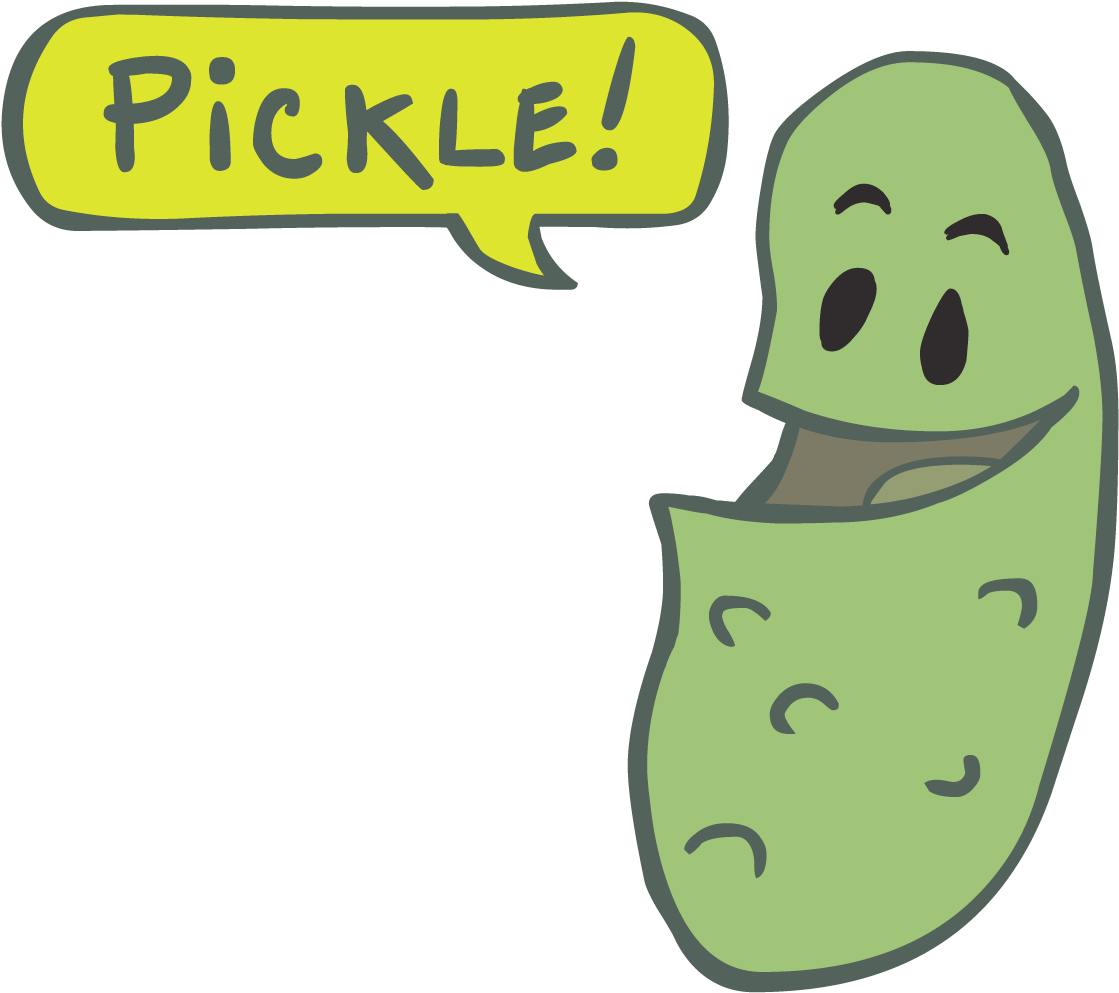 Happy Cartoon Pickle