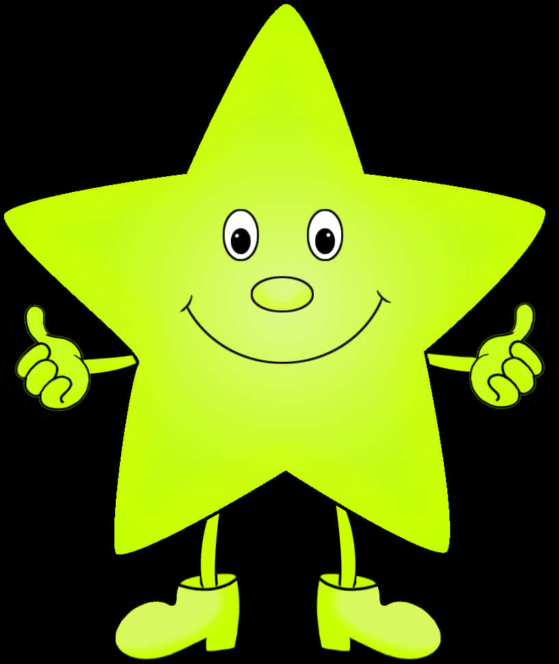 Happy Cartoon Star Character