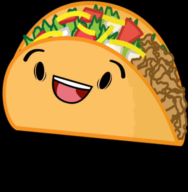 Happy Cartoon Taco