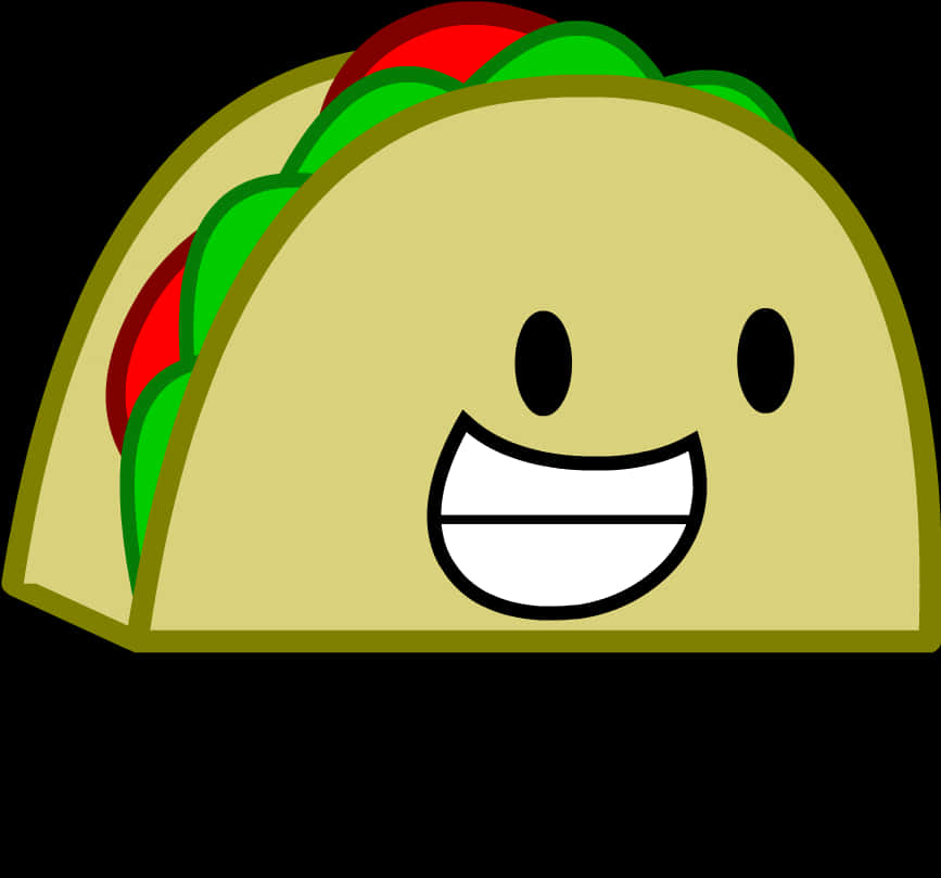 Happy Cartoon Taco Graphic