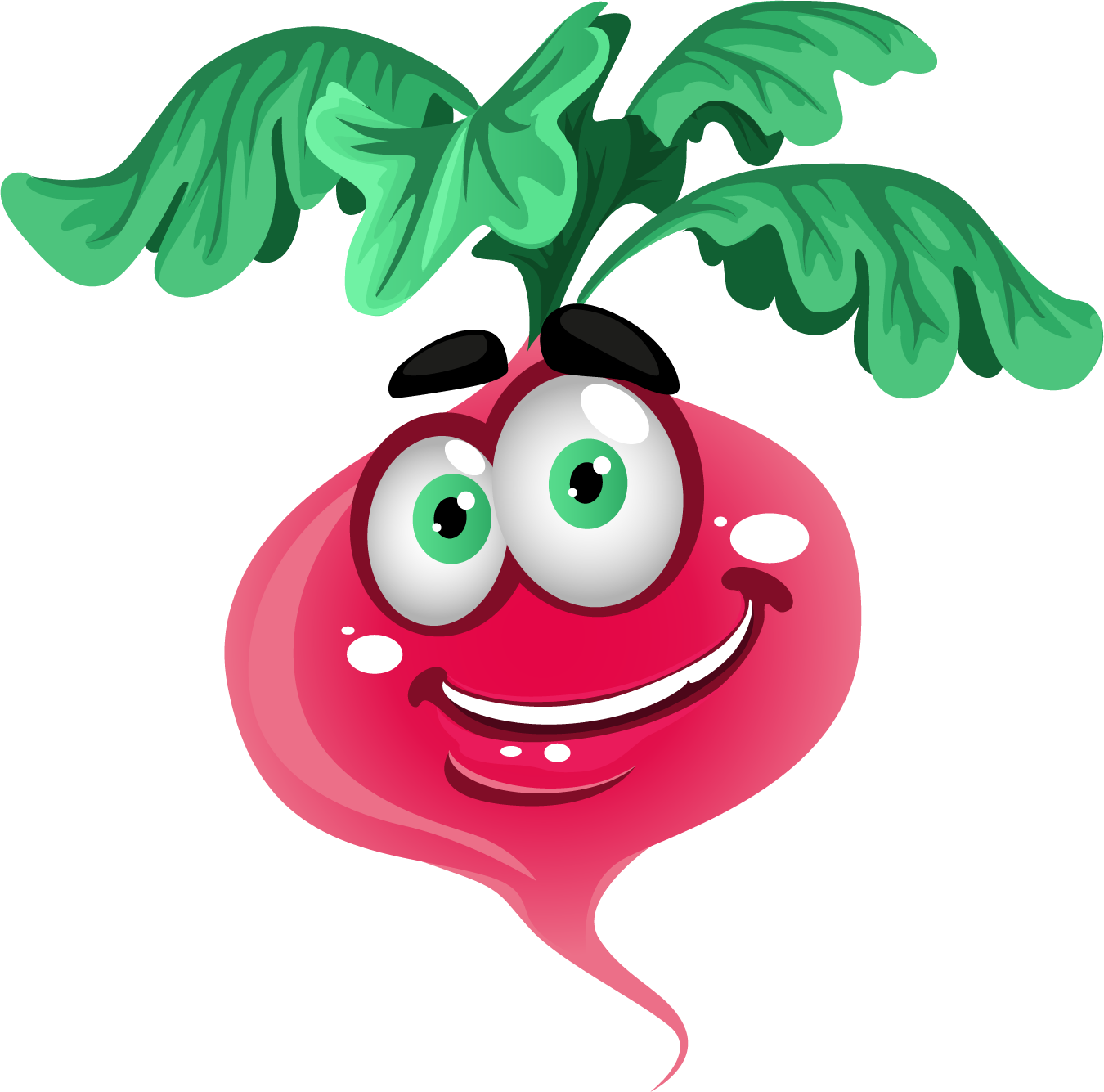 Happy Cartoon Turnip Character