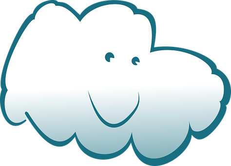 Happy Cloud Cartoon Graphic