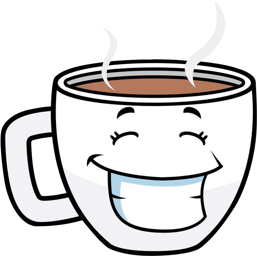 Happy Coffee Cup Cartoon