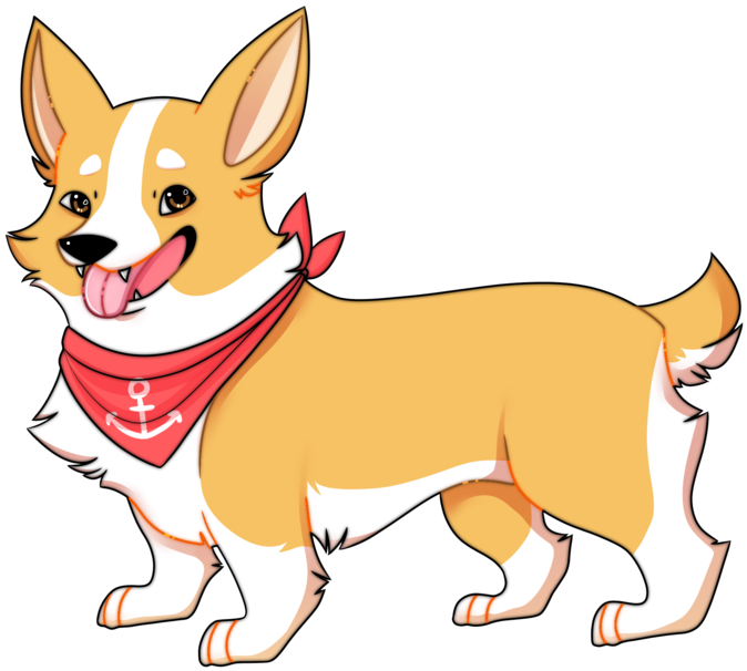 Happy Corgi With Bandana