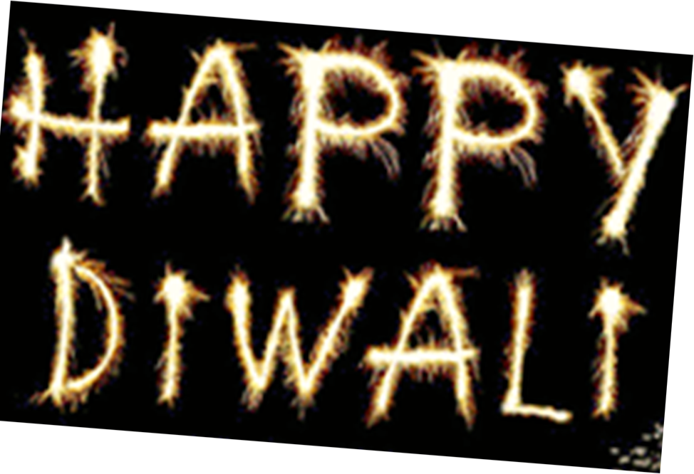 Happy Diwali Sparkler Celebration PNG with transparent background