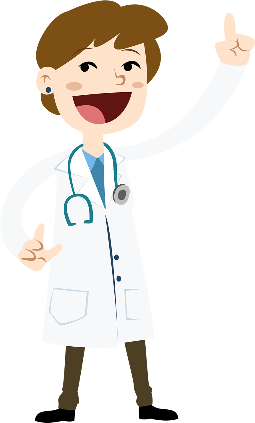 Happy Doctor Cartoon Character