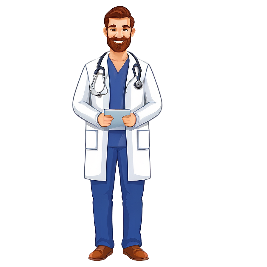 Happy Doctor Cartoon Character Png Nof73