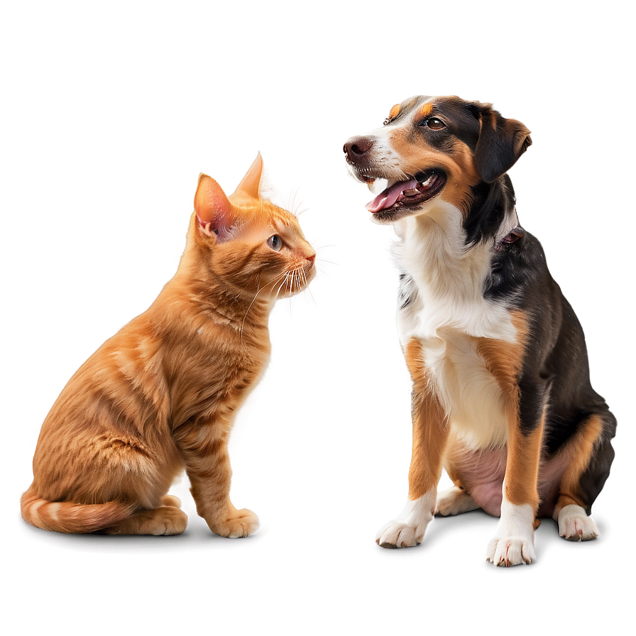 Happy Dog And Cat Png 06242024