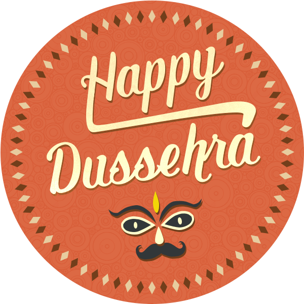 Happy Dussehra Greeting Design